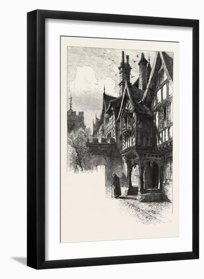Entrance to the Porch of Leicester Hospital, Warwick, UK, 19th Century-null-Framed Giclee Print