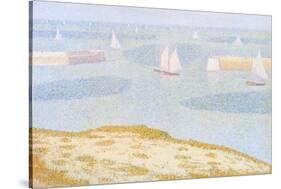 Entrance to the Port of Bessin-Georges Seurat-Stretched Canvas