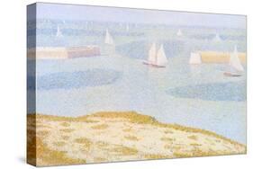 Entrance to the Port of Bessin-Georges Seurat-Stretched Canvas