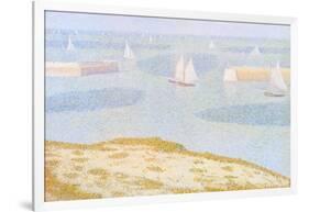 Entrance to the Port of Bessin-Georges Seurat-Framed Art Print