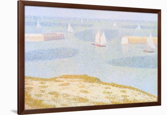 Entrance to the Port of Bessin-Georges Seurat-Framed Art Print