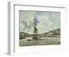 Entrance to the Port of Honfleur, 1863-64-Johan-Barthold Jongkind-Framed Giclee Print