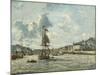 Entrance to the Port of Honfleur, 1863-64-Johan-Barthold Jongkind-Mounted Giclee Print