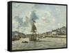 Entrance to the Port of Honfleur, 1863-64-Johan-Barthold Jongkind-Framed Stretched Canvas