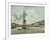 Entrance to the Port of Honfleur, 1863-64-Johan-Barthold Jongkind-Framed Giclee Print