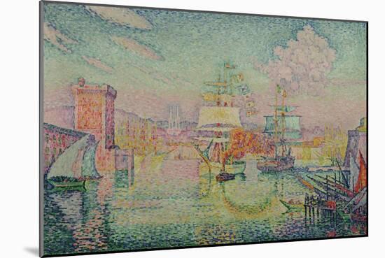 Entrance to the Port of Marseille, 1918-Paul Signac-Mounted Giclee Print