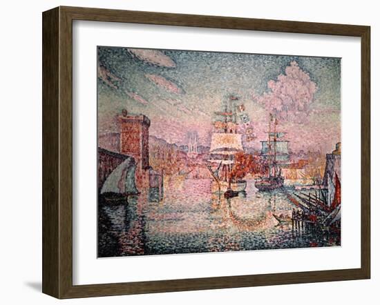 Entrance to the Port of Marseilles, 1911-Paul Signac-Framed Giclee Print