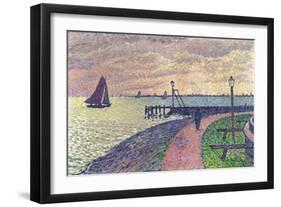 Entrance to the Port of Volendam-Théo van Rysselberghe-Framed Giclee Print