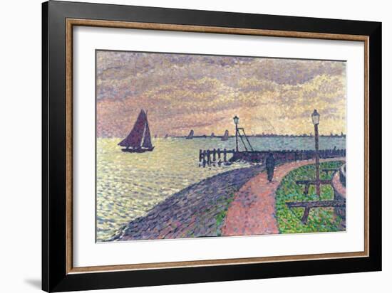 Entrance to the Port of Volendam-Théo van Rysselberghe-Framed Giclee Print