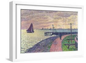 Entrance to the Port of Volendam-Théo van Rysselberghe-Framed Giclee Print