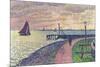 Entrance to the Port of Volendam-Théo van Rysselberghe-Mounted Giclee Print