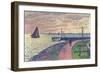 Entrance to the Port of Volendam-Théo van Rysselberghe-Framed Premium Giclee Print