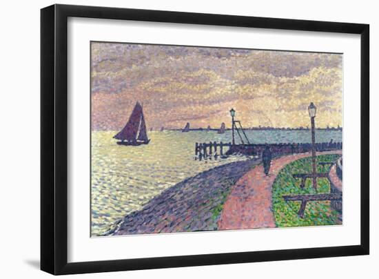 Entrance to the Port of Volendam-Théo van Rysselberghe-Framed Premium Giclee Print