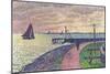 Entrance to the Port of Volendam-Théo van Rysselberghe-Mounted Premium Giclee Print