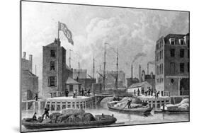 Entrance to the Regent's Canal, Limehouse, Engraved by F. J. Havell, 1828-Thomas Hosmer Shepherd-Mounted Giclee Print