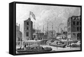 Entrance to the Regent's Canal, Limehouse, Engraved by F. J. Havell, 1828-Thomas Hosmer Shepherd-Framed Stretched Canvas