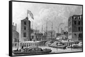 Entrance to the Regent's Canal, Limehouse, Engraved by F. J. Havell, 1828-Thomas Hosmer Shepherd-Framed Stretched Canvas