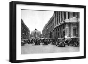 Entrance to the Rue Royale with the Madeleine in Distance, Paris, 1931-Ernest Flammarion-Framed Giclee Print