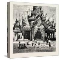 Entrance to the Shway Dagon Pagoda, Rangoon-null-Stretched Canvas