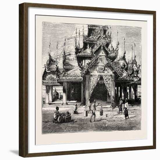 Entrance to the Shway Dagon Pagoda, Rangoon-null-Framed Giclee Print