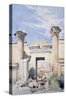 Entrance to the Temple of Ramses Iii, Egypt, 19th Century-GF Weston-Stretched Canvas