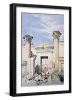 Entrance to the Temple of Ramses Iii, Egypt, 19th Century-GF Weston-Framed Giclee Print