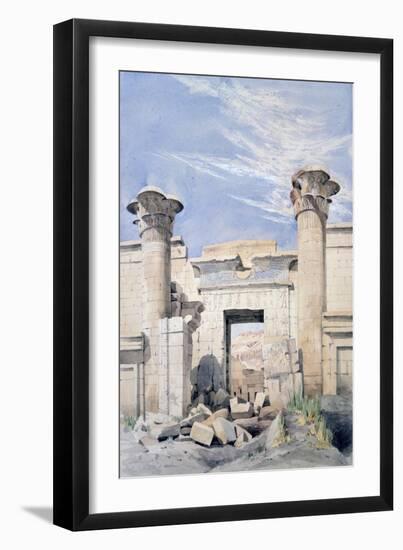 Entrance to the Temple of Ramses Iii, Egypt, 19th Century-GF Weston-Framed Giclee Print