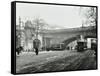 Entrance to the Tram Tunnel by Waterloo Bridge, London, 1908-null-Framed Stretched Canvas