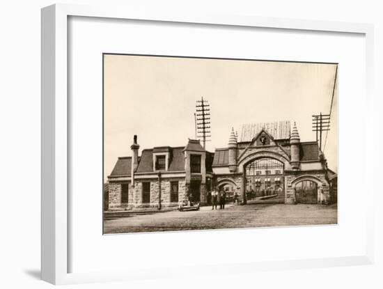 Entrance to the Union Stockyards, Chicago, 1890s-null-Framed Giclee Print