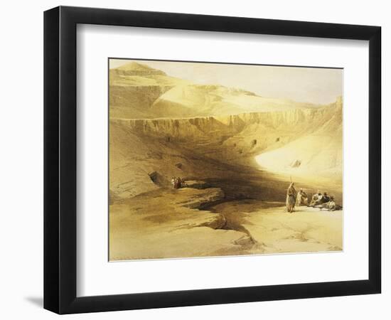 Entrance to the Valley of the Kings, Biban El Muluk, Egypt, Lithograph, 1838-9-David Roberts-Framed Giclee Print