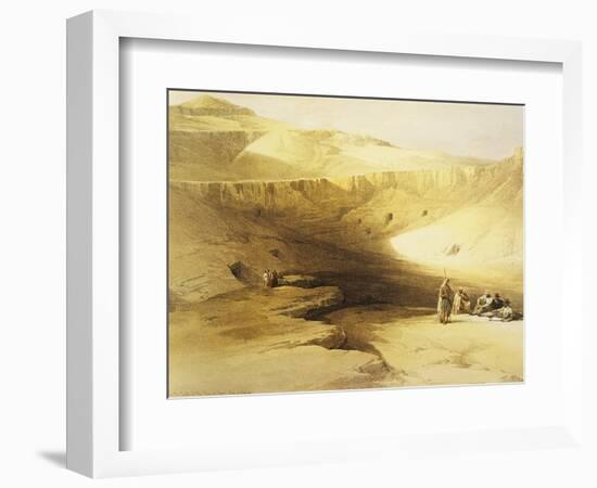 Entrance to the Valley of the Kings, Biban El Muluk, Egypt, Lithograph, 1838-9-David Roberts-Framed Giclee Print