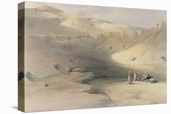 Entrance to the Valley of the Kings, from Egypt and Nubia, Engraved by Louis Haghe-David Roberts-Stretched Canvas