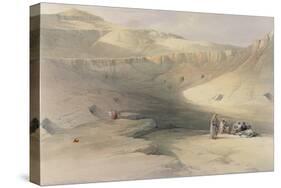 Entrance to the Valley of the Kings, from Egypt and Nubia, Engraved by Louis Haghe-David Roberts-Stretched Canvas