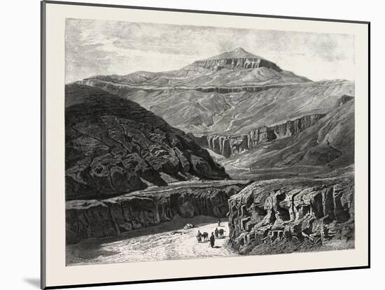 Entrance to the Valley of the Tombs of the Kings, Egypt, 1879-null-Mounted Giclee Print