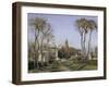 Entrance to the Village of Voisins, c.1872-Camille Pissarro-Framed Giclee Print