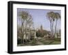 Entrance to the Village of Voisins, c.1872-Camille Pissarro-Framed Giclee Print
