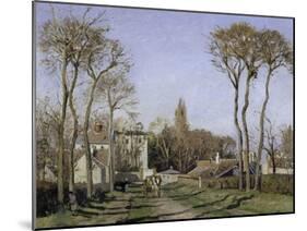 Entrance to the Village of Voisins, c.1872-Camille Pissarro-Mounted Giclee Print