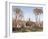 Entrance to the Village of Voisins-Camille Pissarro-Framed Art Print