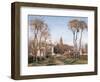 Entrance to the Village of Voisins-Camille Pissarro-Framed Art Print