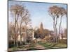 Entrance to the Village of Voisins-Camille Pissarro-Mounted Art Print