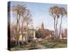 Entrance to the Village of Voisins-Camille Pissarro-Stretched Canvas