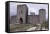 Entrance View of Chateau De Puivert, Languedoc-Roussillon. France, 13th-14th Century-null-Framed Stretched Canvas