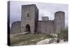Entrance View of Chateau De Puivert, Languedoc-Roussillon. France, 13th-14th Century-null-Stretched Canvas