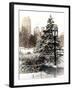 Entrance View to the Wollman Skating Rink of Central Park with a Snow Lamppost-Philippe Hugonnard-Framed Photographic Print