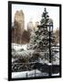 Entrance View to the Wollman Skating Rink of Central Park with a Snow Lamppost-Philippe Hugonnard-Framed Photographic Print