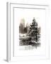 Entrance View to the Wollman Skating Rink of Central Park with a Snow Lamppost-Philippe Hugonnard-Framed Photographic Print