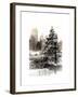 Entrance View to the Wollman Skating Rink of Central Park with a Snow Lamppost-Philippe Hugonnard-Framed Photographic Print