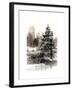 Entrance View to the Wollman Skating Rink of Central Park with a Snow Lamppost-Philippe Hugonnard-Framed Photographic Print