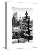 Entrance View to the Wollman Skating Rink of Central Park with a Snow Lamppost-Philippe Hugonnard-Stretched Canvas