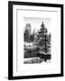 Entrance View to the Wollman Skating Rink of Central Park with a Snow Lamppost-Philippe Hugonnard-Framed Art Print